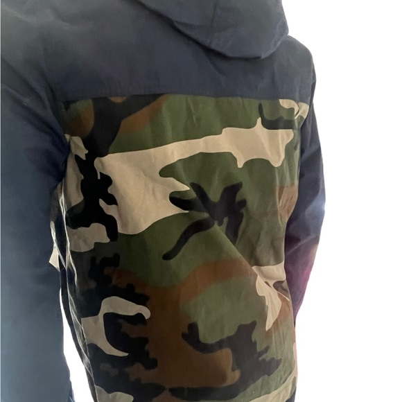 Element Wolfeboro Collection outdoor wear zip from jacket with hood in camo szS - Picture 4 of 13